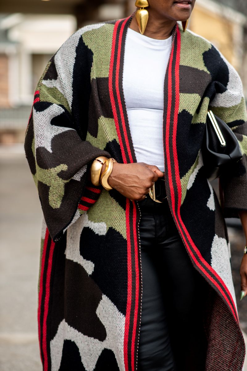 CAMO LUXE CARDIGAN