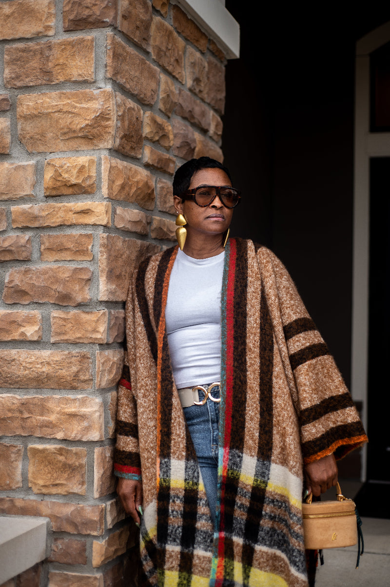 MONARCH PLAID CARDIGAN